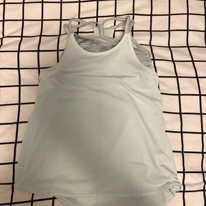 Zella Razor Back Workout Top with Built in Sports Bra (no padding)